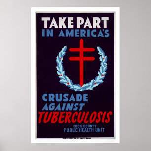 Poster Luta contra a Tuberculose 1940 WPA