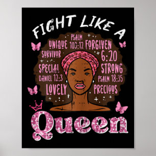 Poster Luta Contra o Câncer Como Rainha Afro Sobrevivente