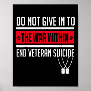 Poster Luta Contra O Suicídio Veterano Sensibilização Pts