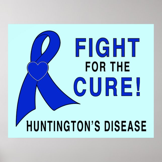 Póster Luta da Doença de Huntington pela Cura (Frente)