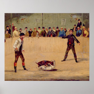 Poster Luta de Cães (óleo no papel)