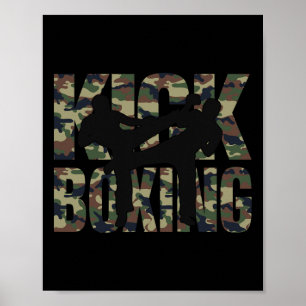 Poster Luta de Design Grunge de Kickboxing Entre Dois Kic