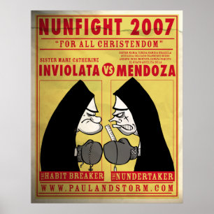 Póster Luta de Paul e de freira da tempestade