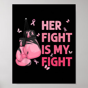 Poster Luta É A Minha Luta Contra A Consciência Do Cancer