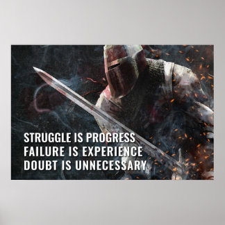 Poster Luta é Progresso - Motivação