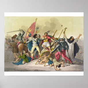 Póster Luta entre indianos e Conquistadors locais (col