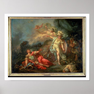 Póster Luta entre Marte e Minerva, 1771 (petróleo em c
