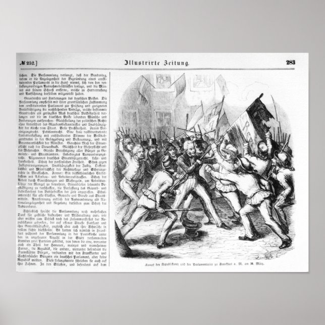 Poster Luta entre os Republicanos e o Parlamento (Frente)