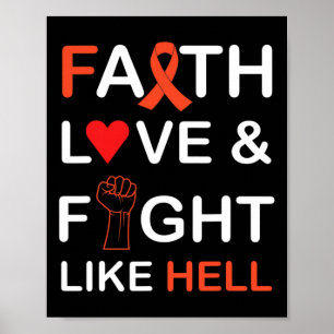 Poster Luta pelo amor pela consciência do cancer
