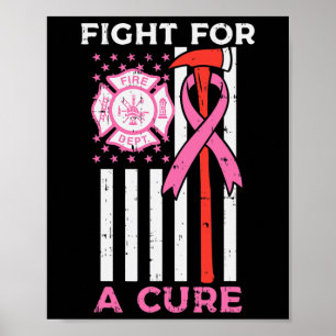 Poster Luta Por Um Bombeiro Cura Cancer De Bandeira Dos E