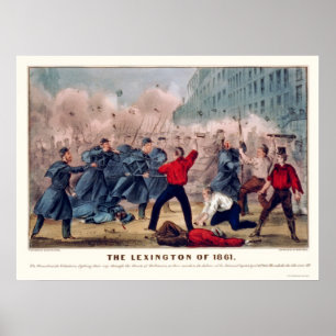 Poster Luta voluntária da rua em Baltimore 1861
