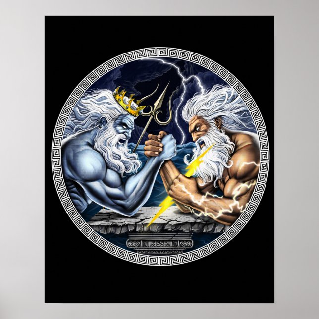 Poster Luta Zeus vs Poseidon Arm (Frente)