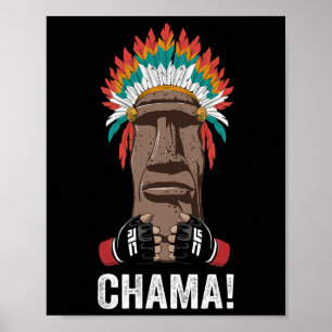 Poster Lutador Chama Fã de MMA Jjb Boxe Muay Thai Kickbox