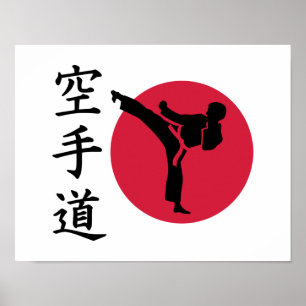 Poster Lutador chinês do karaté