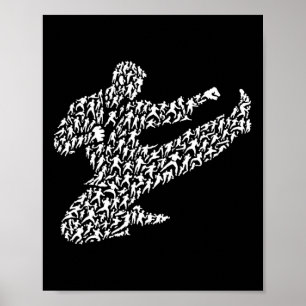 Poster lutador de Karate e Kung Fu 