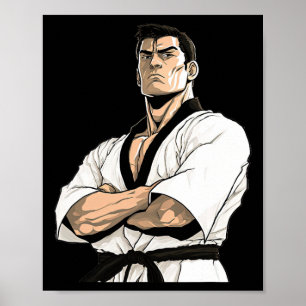 Poster lutador de Karate Kyokushin - Artes Marciais