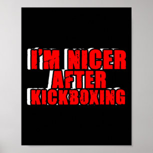 Poster Lutador de Kickboxing Engraçado Arte Marcial Mma