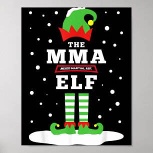 Poster Lutador de MMA Elfo Correspondência Familiar Féria