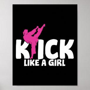 Poster Lutadora de Kickboxer Kickboxing Artes Marciais Mm