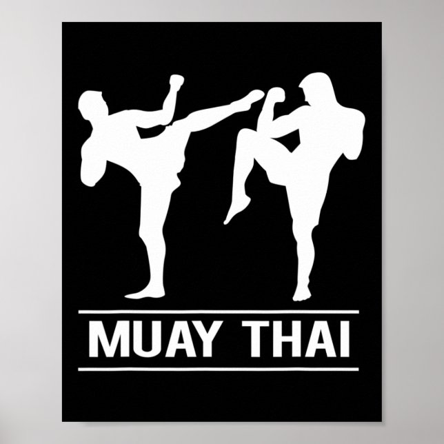 Poster Lutadores de Muay Thai Boxe Tailandesa Mma Kickbox (Frente)