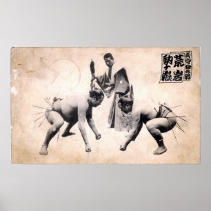 Póster Lutadores do Sumo
