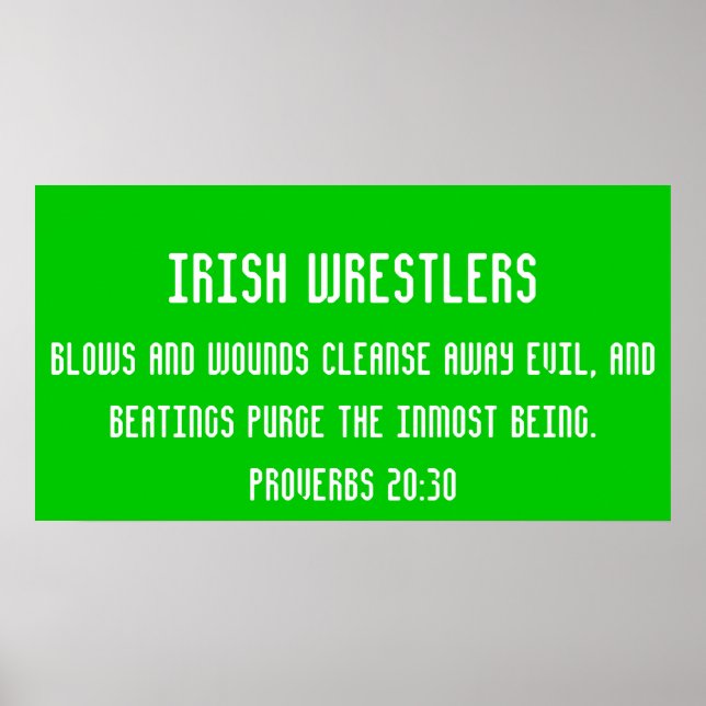 Póster Lutadores irlandeses (Frente)