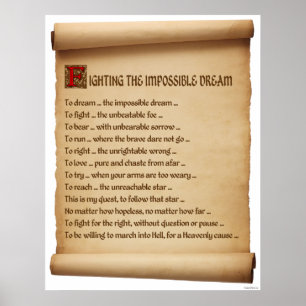 Poster Lutando o sonho impossível #1