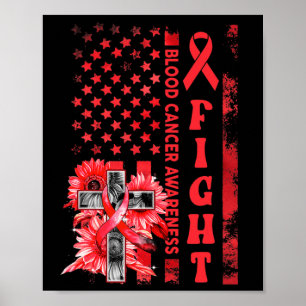 Poster Lutar Bandeira Dos EUA Girassol Cristão Sangue Cân
