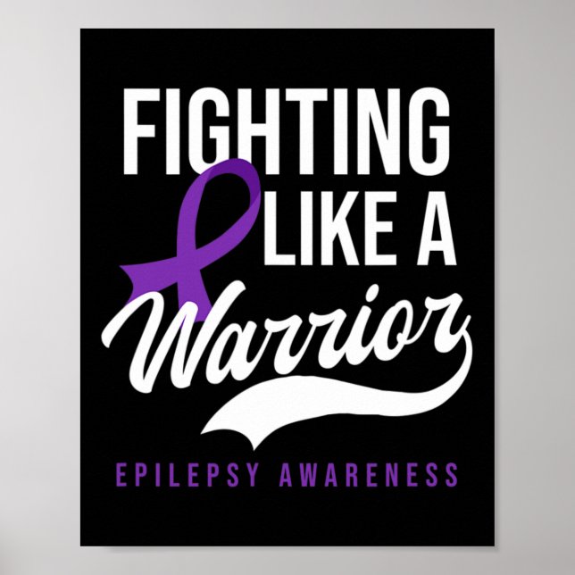 Poster Lutar Como A Consciência da Epilepsia Design do Gu (Frente)