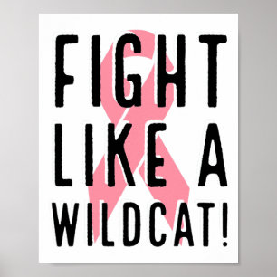 Poster Lutar Como Um Cancer De Mama Selvagem Rosa