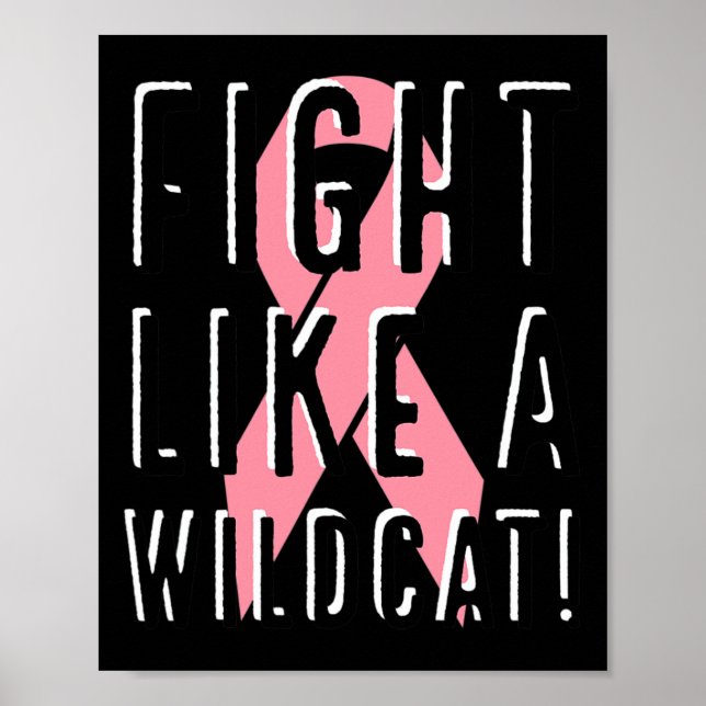 Poster Lutar Como Um Cancer De Mama Selvagem Rosa (Frente)