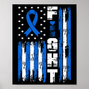 Poster Lutar Contra a Ataxia Patriótico Bandeira American