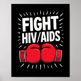 Poster Lutar Contra A Consciência Vermelha Boxando Luvas