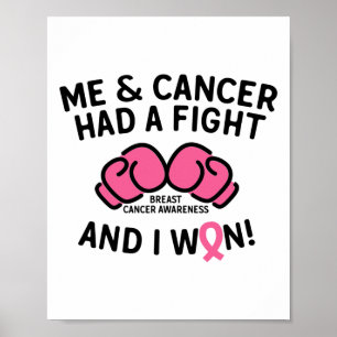 Poster Lutar Contra O Cancer Da Mama Eu Ganhei O Sobreviv