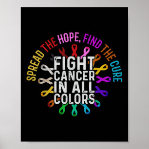 Poster Lutar Contra O Cancer Em Todas As Cores - Fluxo De