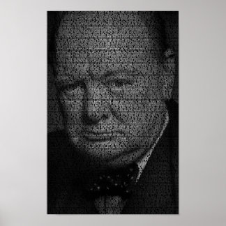 Poster Lutaremos nas praias - citação de Churchill
