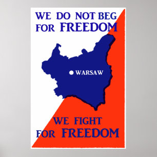 Póster Lutas do Polônia de WWII para a liberdade