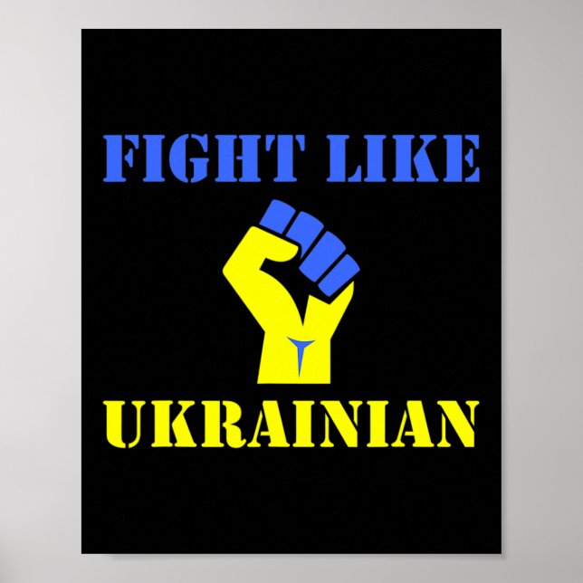 Poster Lute como ucraniano  (Frente)