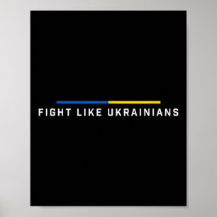 Poster Lute Como Ucraniano Bandeira da Ucrânia Suporte 2 