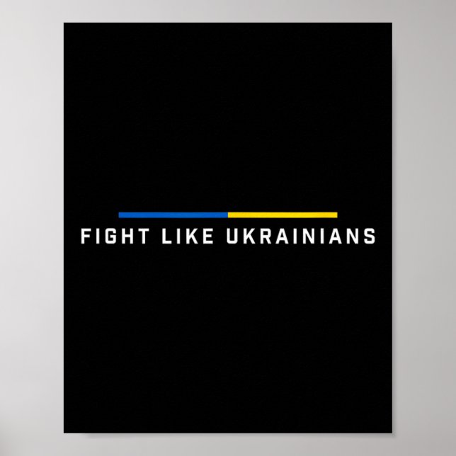 Poster Lute Como Ucraniano Bandeira da Ucrânia Suporte 2  (Frente)