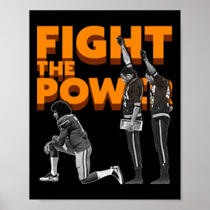 Poster Lute Contra O Autocolante De Energia Preto