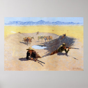 Poster Lute pelo ~ Frederic Remington do furo de água