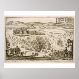 Póster Lute perto da cidade de Levice em 1664, illustrati
