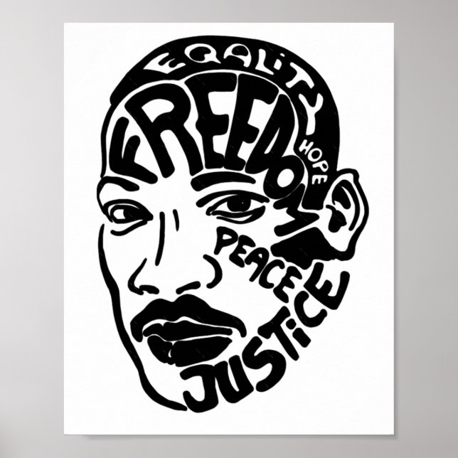 Poster Luther King Sticker (Frente)