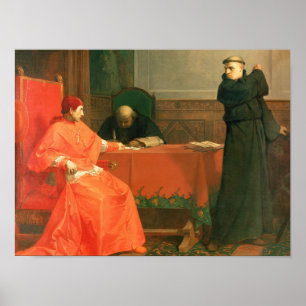Poster Luther na frente de Cajetan cardinal