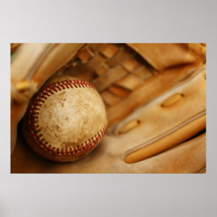 Póster Luva de basebol e Bola