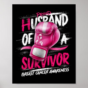 Poster Luvas De Boxas Orgulhosas Marido De Sobrevivente C