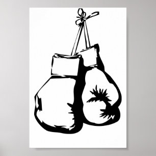 Póster Luvas de boxe