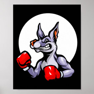 Poster Luvas de Boxe Canguru Kickboxing Luta Esporte Mma