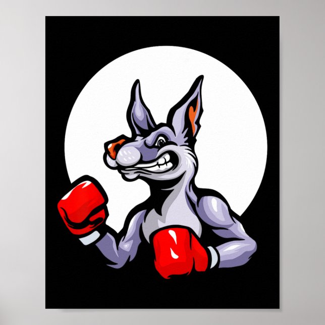 Poster Luvas de Boxe Canguru Kickboxing Luta Esporte Mma (Frente)